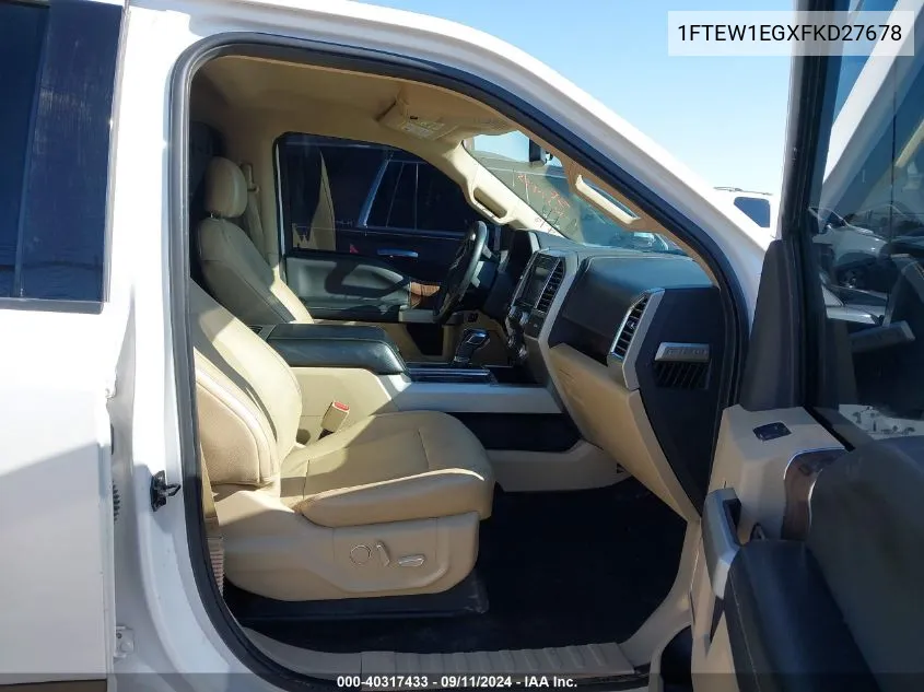 1FTEW1EGXFKD27678 2015 Ford F-150 Lariat