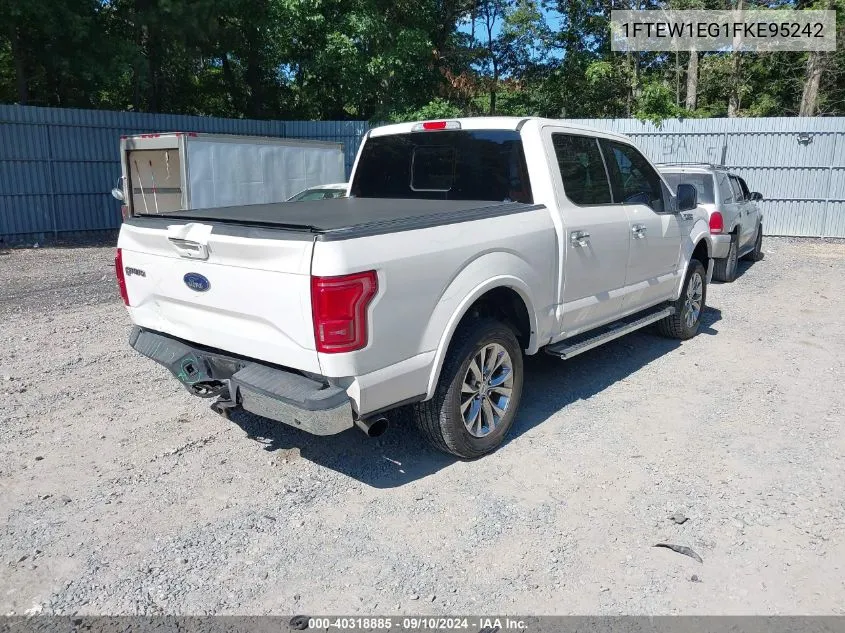 1FTEW1EG1FKE95242 2015 Ford F-150 Lariat