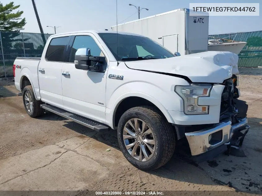 1FTEW1EG7FKD44762 2015 Ford F-150 Lariat