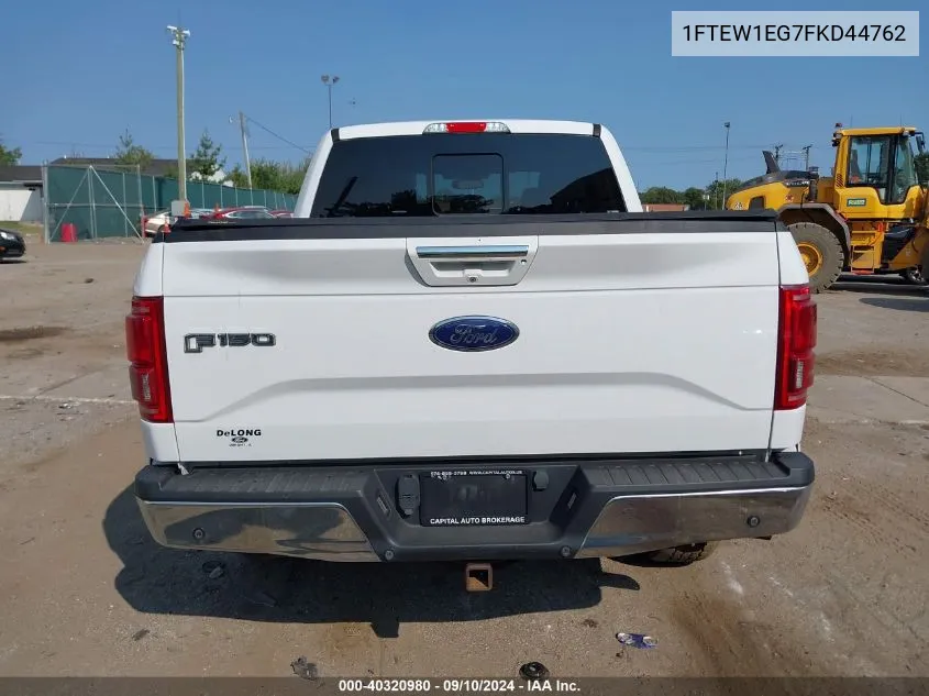 1FTEW1EG7FKD44762 2015 Ford F-150 Lariat