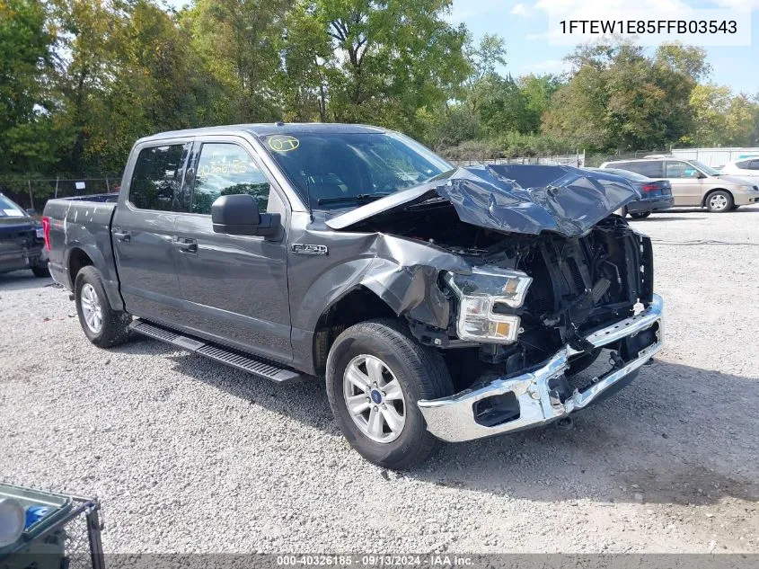 2015 Ford F-150 Xlt VIN: 1FTEW1E85FFB03543 Lot: 40326185