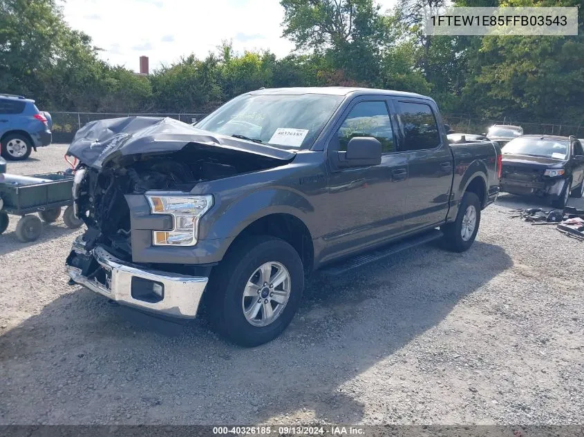 2015 Ford F-150 Xlt VIN: 1FTEW1E85FFB03543 Lot: 40326185