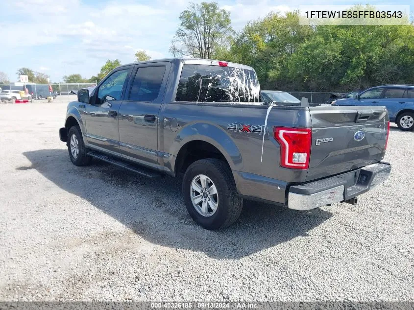 2015 Ford F-150 Xlt VIN: 1FTEW1E85FFB03543 Lot: 40326185