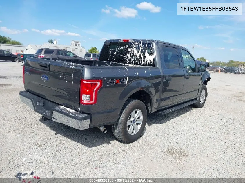 2015 Ford F-150 Xlt VIN: 1FTEW1E85FFB03543 Lot: 40326185