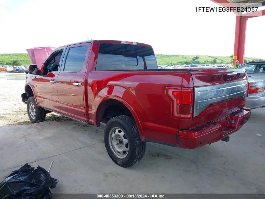 1FTEW1EG3FFB24057 2015 Ford F-150 Platinum