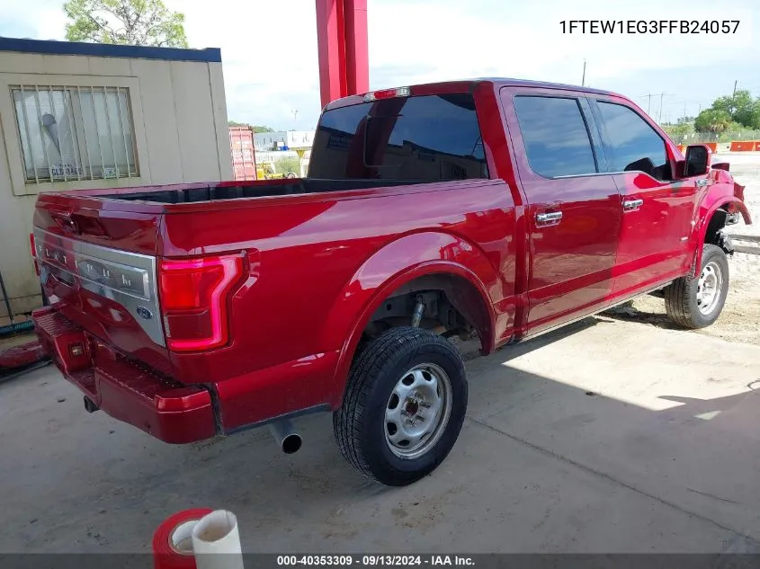 1FTEW1EG3FFB24057 2015 Ford F-150 Platinum