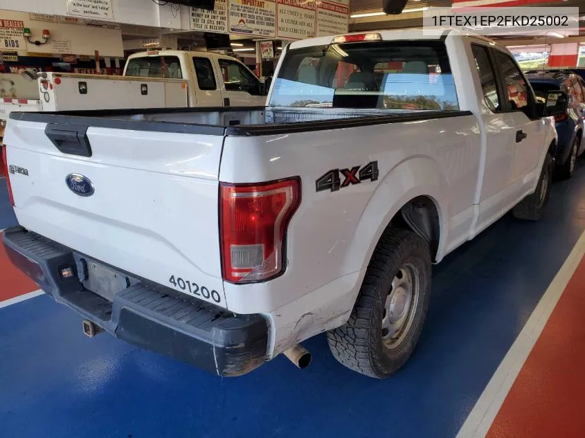 1FTEX1EP2FKD25002 2015 Ford F150 Super Cab