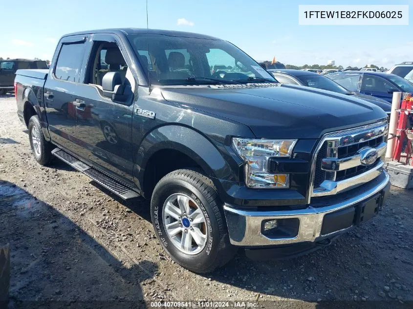 2015 Ford F-150 Xlt VIN: 1FTEW1E82FKD06025 Lot: 40709541