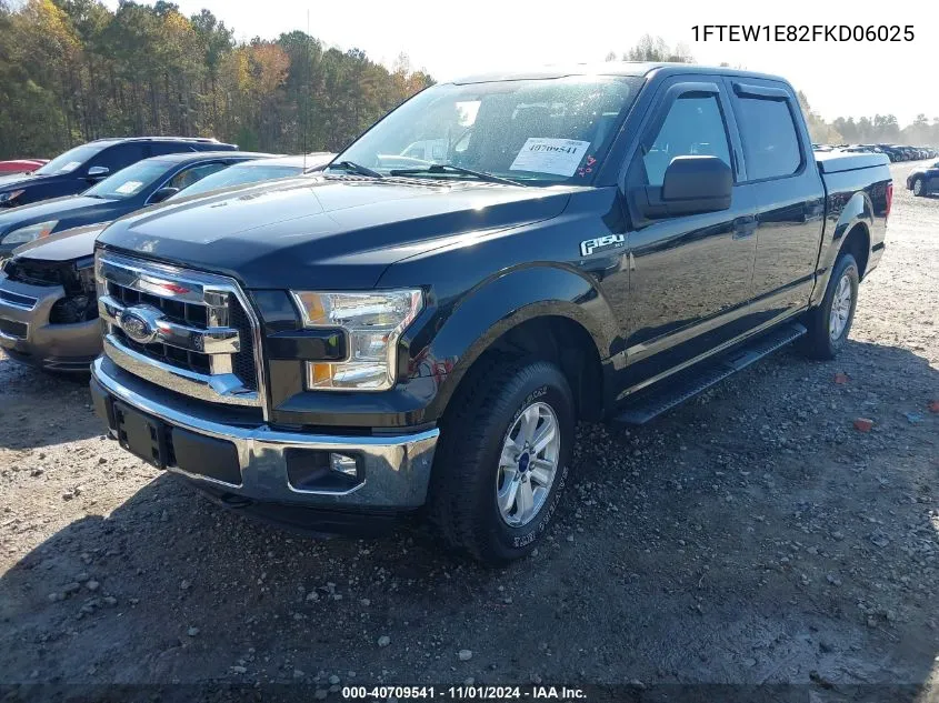 2015 Ford F-150 Xlt VIN: 1FTEW1E82FKD06025 Lot: 40709541