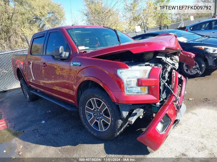 2015 Ford F-150 Xlt VIN: 1FTEW1EF7FKD09792 Lot: 40750204