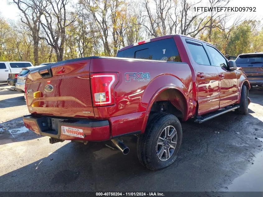 2015 Ford F-150 Xlt VIN: 1FTEW1EF7FKD09792 Lot: 40750204