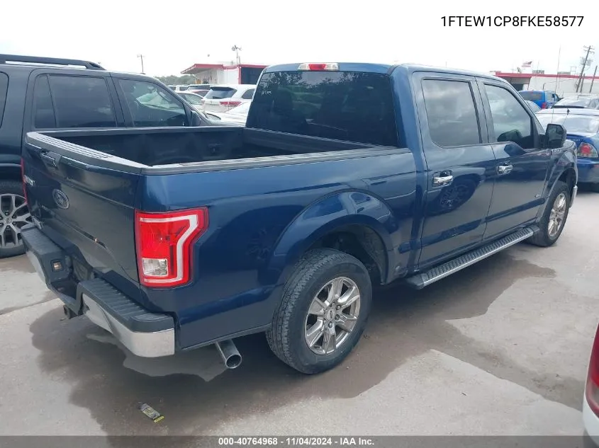 2015 Ford F-150 Xlt VIN: 1FTEW1CP8FKE58577 Lot: 40764968