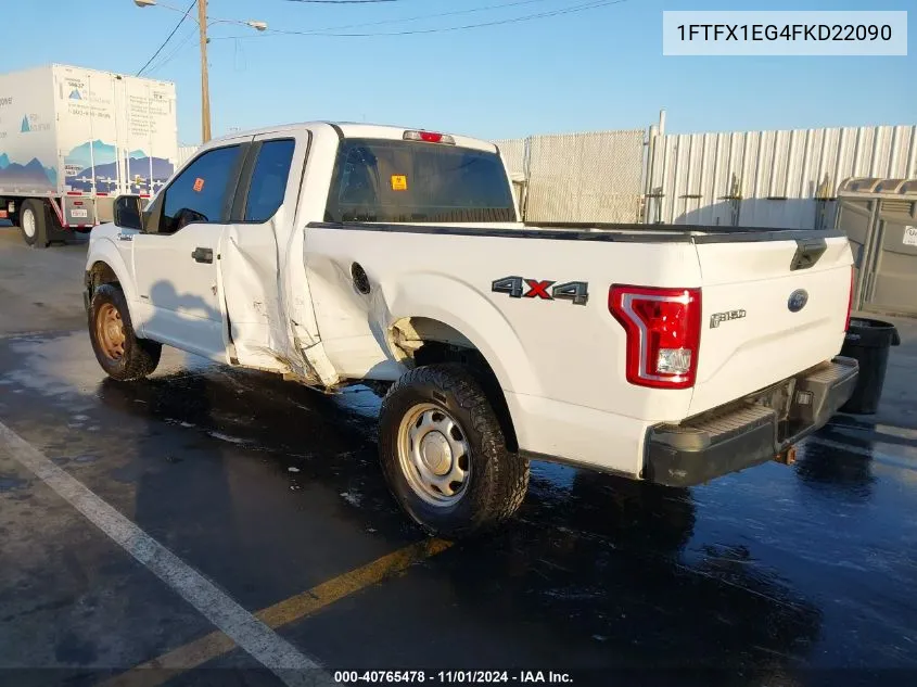 2015 Ford F-150 Xl VIN: 1FTFX1EG4FKD22090 Lot: 40765478