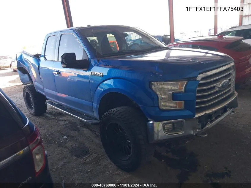 2015 Ford F-150 Xlt VIN: 1FTFX1EF1FFA75403 Lot: 40769006