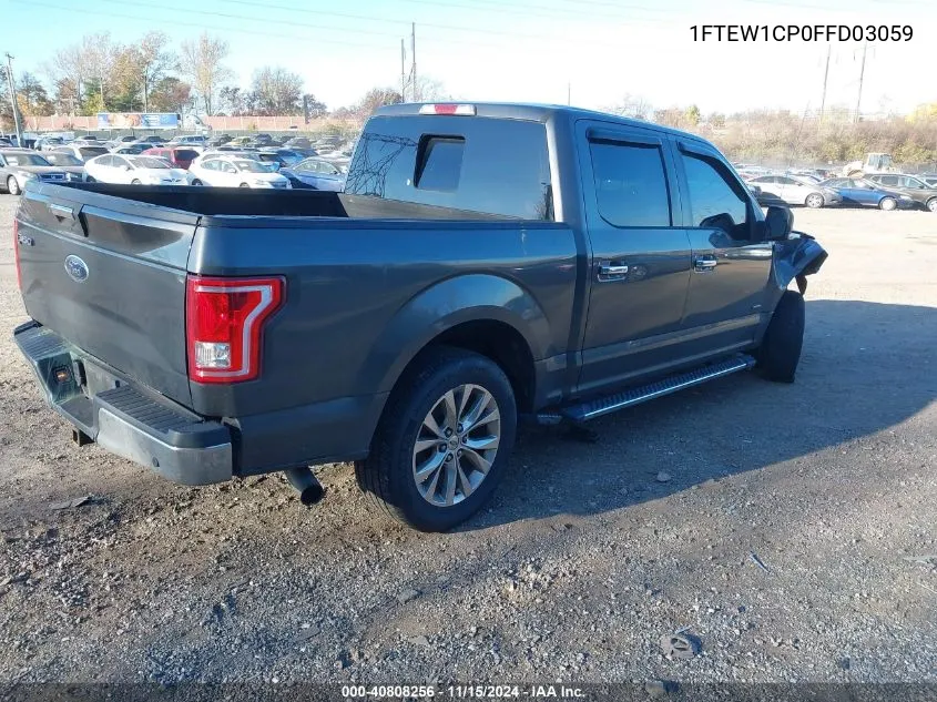 2015 Ford F-150 Xlt VIN: 1FTEW1CP0FFD03059 Lot: 40808256