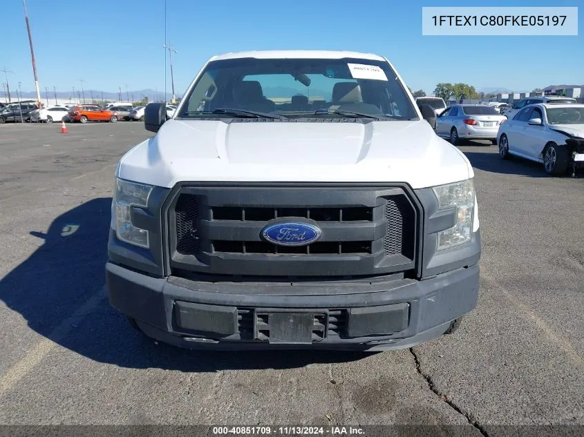 2015 Ford F-150 Xl VIN: 1FTEX1C80FKE05197 Lot: 40851709