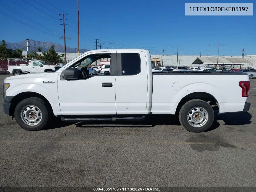 2015 Ford F-150 Xl VIN: 1FTEX1C80FKE05197 Lot: 40851709