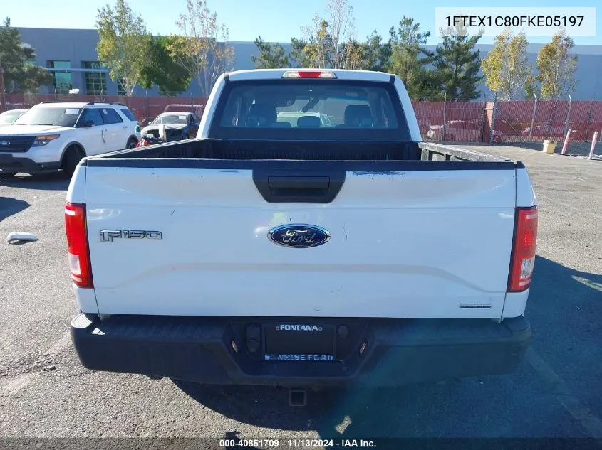 2015 Ford F-150 Xl VIN: 1FTEX1C80FKE05197 Lot: 40851709