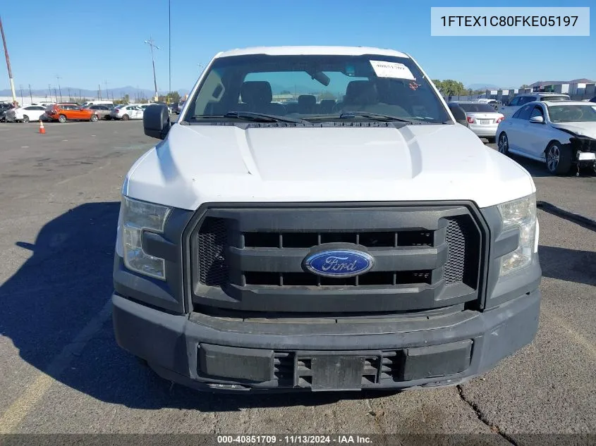 2015 Ford F-150 Xl VIN: 1FTEX1C80FKE05197 Lot: 40851709