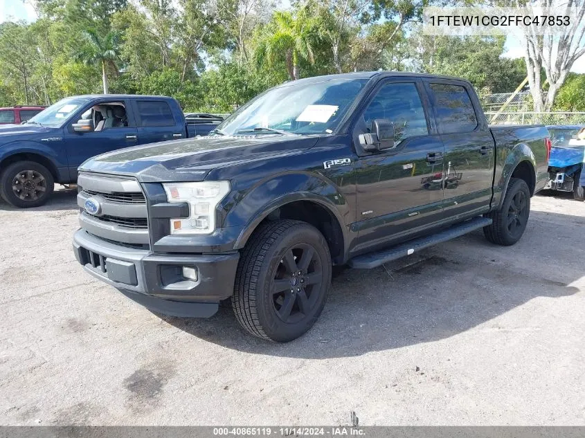 2015 Ford F-150 Lariat VIN: 1FTEW1CG2FFC47853 Lot: 40865119