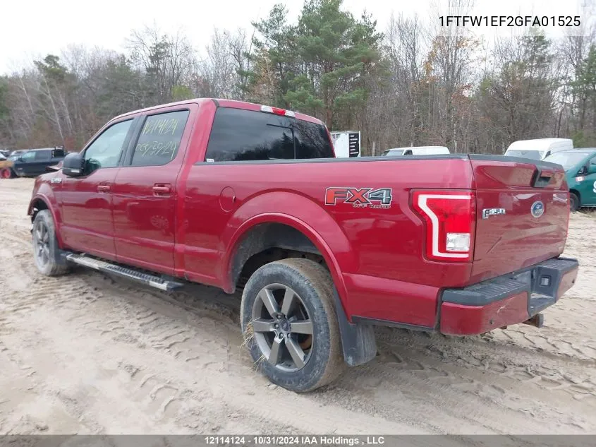 1FTFW1EF2GFA01525 2016 Ford F-150