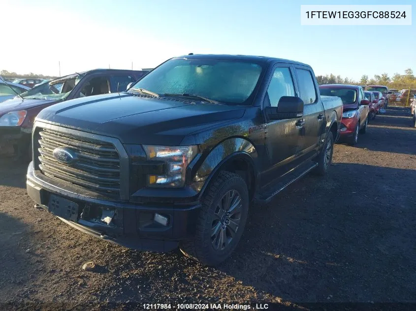 2016 Ford F-150 Xlt VIN: 1FTEW1EG3GFC88524 Lot: 12117984