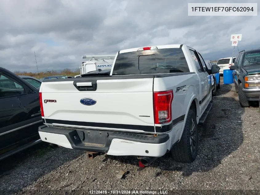 2016 Ford F-150 Xlt VIN: 1FTEW1EF7GFC62094 Lot: 12120415