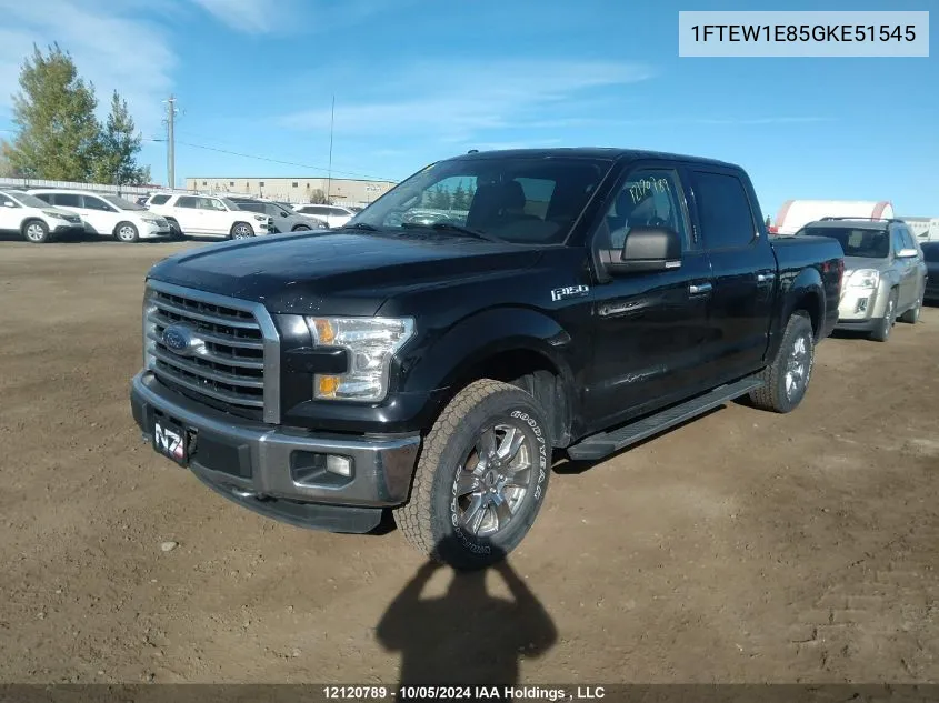 2016 Ford F150 Supercrew VIN: 1FTEW1E85GKE51545 Lot: 12120789