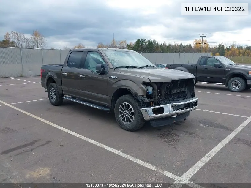 2016 Ford F-150 Xlt VIN: 1FTEW1EF4GFC20322 Lot: 12133373