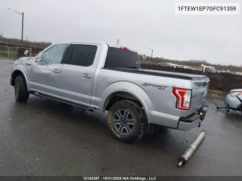 2016 Ford F-150 VIN: 1FTEW1EP7GFC91359 Lot: 12142387