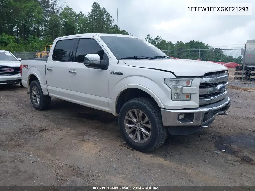 2016 Ford F-150 Lariat VIN: 1FTEW1EFXGKE21293 Lot: 39319689