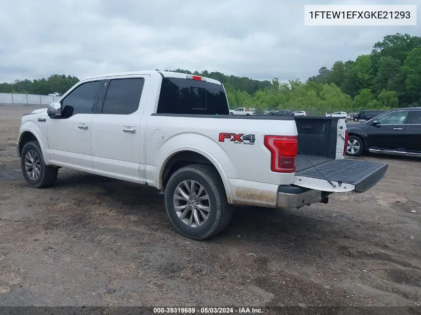 2016 Ford F-150 Lariat VIN: 1FTEW1EFXGKE21293 Lot: 39319689