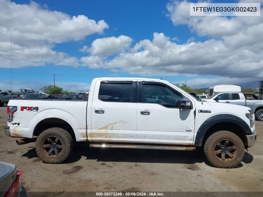 2016 Ford F-150 Xlt VIN: 1FTEW1EG3GKG02423 Lot: 39373249