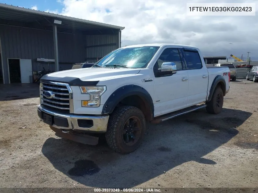 2016 Ford F-150 Xlt VIN: 1FTEW1EG3GKG02423 Lot: 39373249