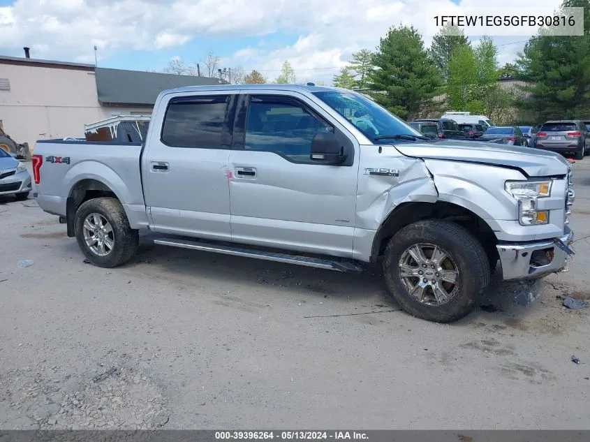 2016 Ford F-150 Xlt VIN: 1FTEW1EG5GFB30816 Lot: 39396264