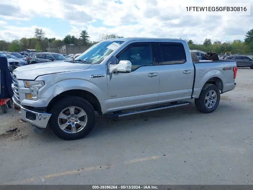 2016 Ford F-150 Xlt VIN: 1FTEW1EG5GFB30816 Lot: 39396264