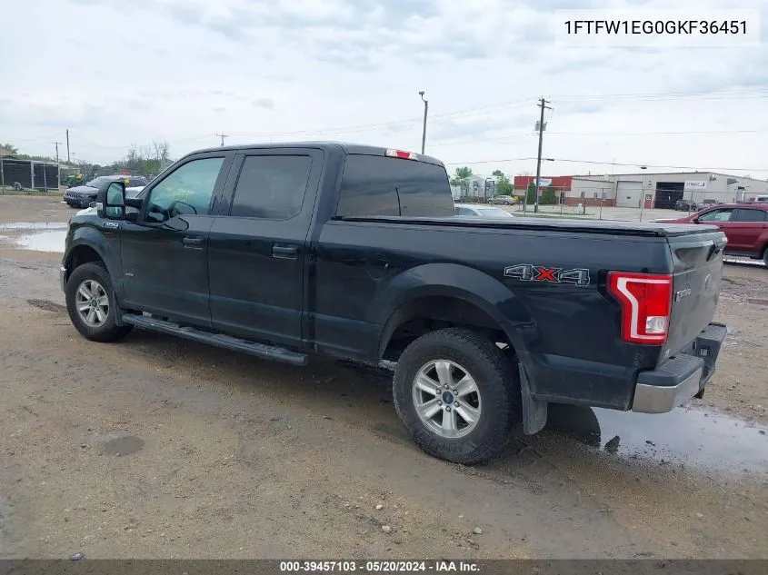 1FTFW1EG0GKF36451 2016 Ford F-150 Xlt