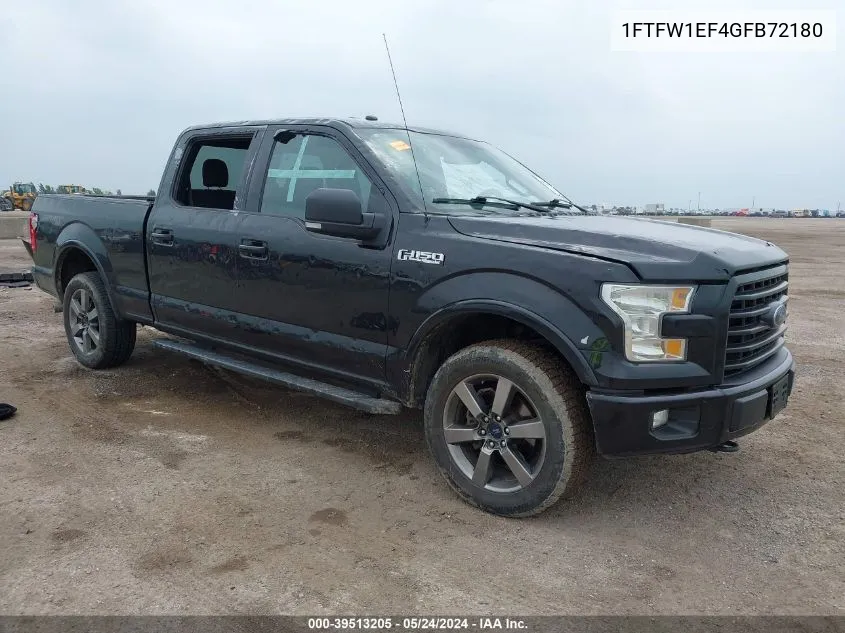 1FTFW1EF4GFB72180 2016 Ford F-150 Xlt