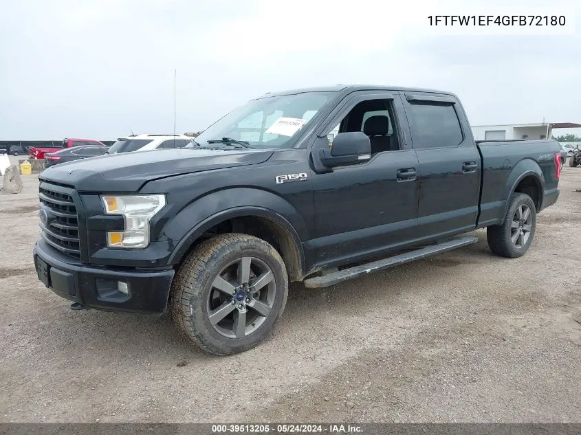 1FTFW1EF4GFB72180 2016 Ford F-150 Xlt