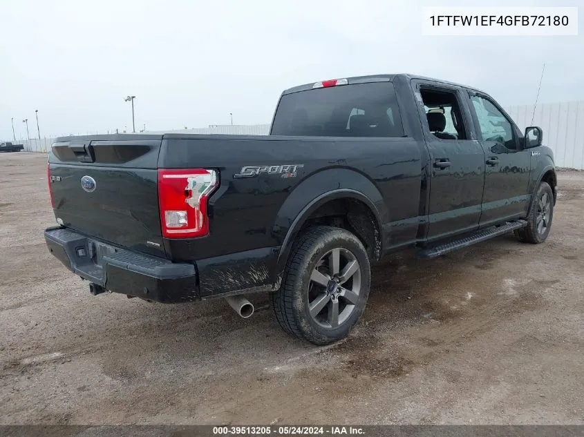 1FTFW1EF4GFB72180 2016 Ford F-150 Xlt