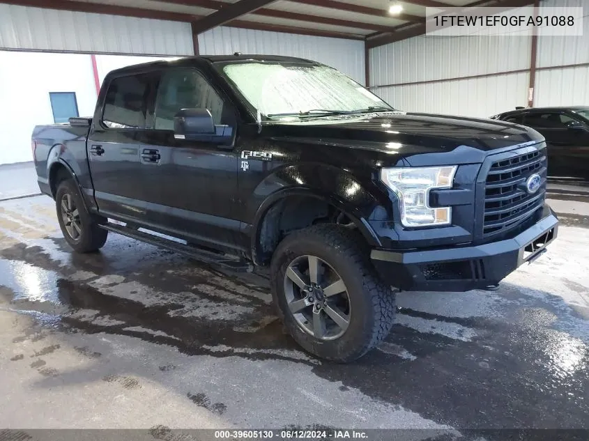 1FTEW1EF0GFA91088 2016 Ford F-150 Xlt