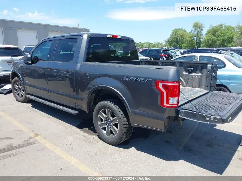 2016 Ford F-150 Xlt VIN: 1FTEW1CP3GFA68416 Lot: 39623317