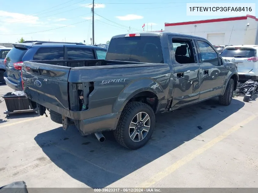 2016 Ford F-150 Xlt VIN: 1FTEW1CP3GFA68416 Lot: 39623317