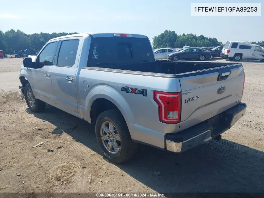 1FTEW1EF1GFA89253 2016 Ford F-150 Xlt