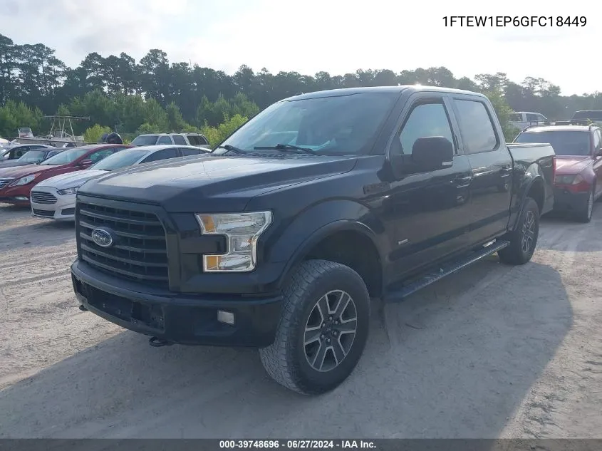 2016 Ford F-150 Xlt VIN: 1FTEW1EP6GFC18449 Lot: 39748696