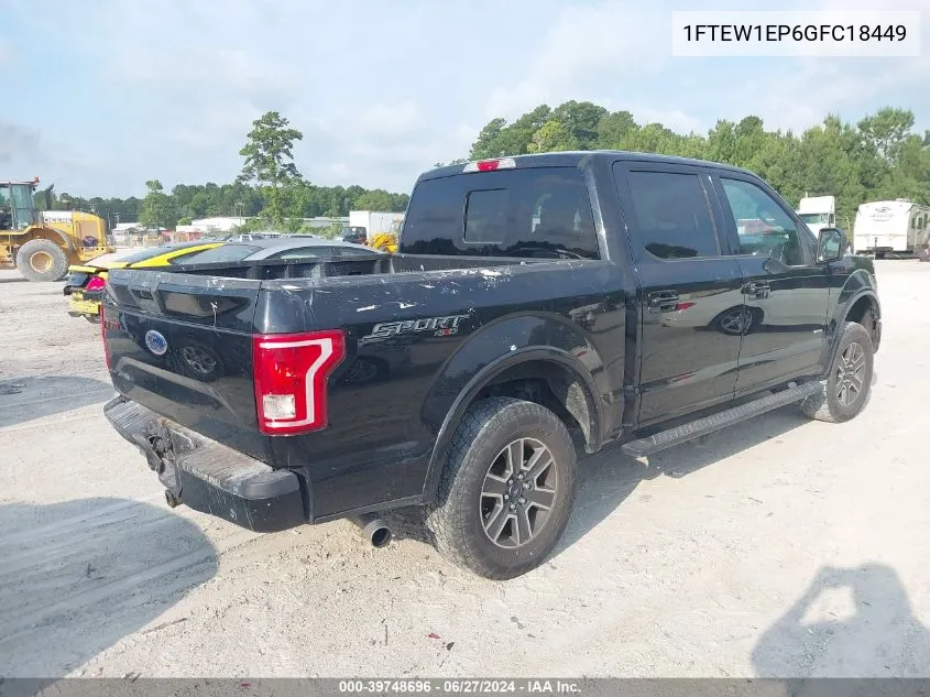 1FTEW1EP6GFC18449 2016 Ford F-150 Xlt