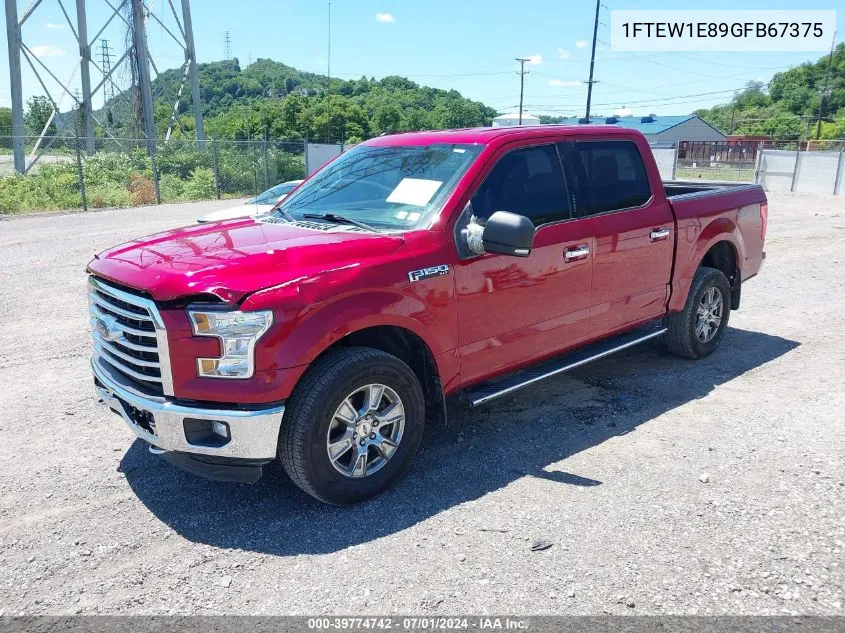 2016 Ford F-150 Xlt VIN: 1FTEW1E89GFB67375 Lot: 39774742