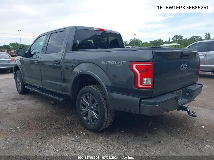 2016 Ford F-150 Xlt VIN: 1FTEW1EPXGFB86251 Lot: 39786305