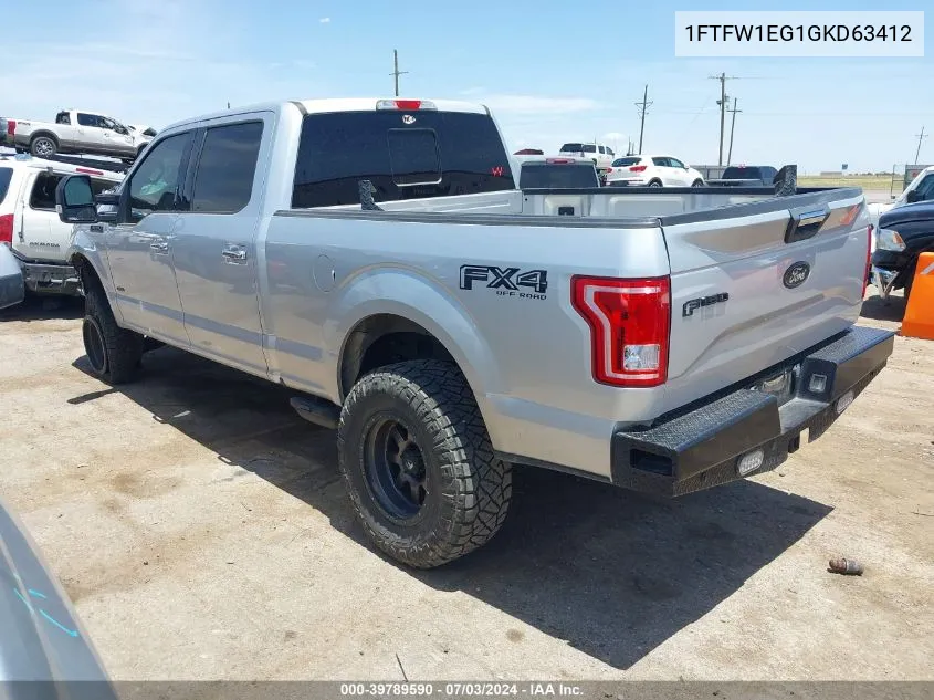 1FTFW1EG1GKD63412 2016 Ford F-150 Xlt