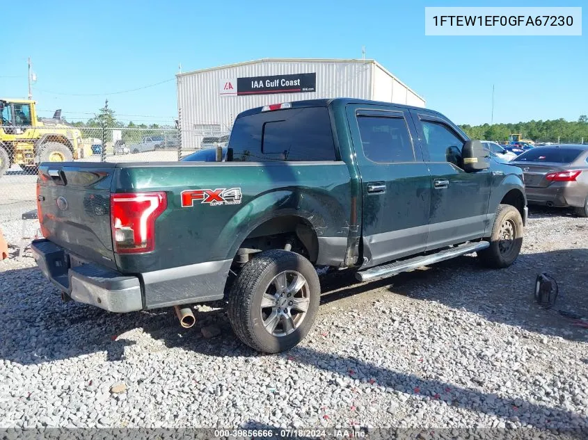 1FTEW1EF0GFA67230 2016 Ford F-150 Xlt